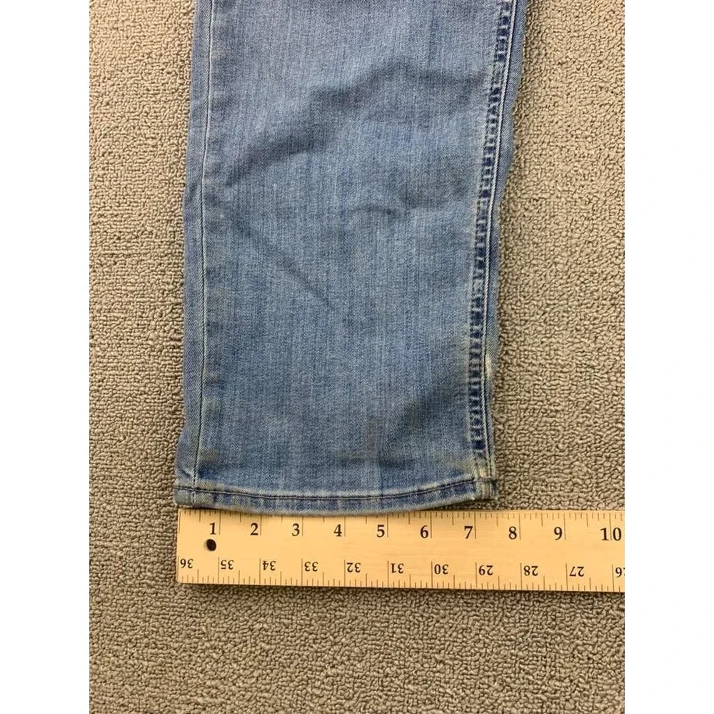 Banana Republic Jeans Traveler Straight Men Size 32x34 Blue Denim Washed‎ Cotton